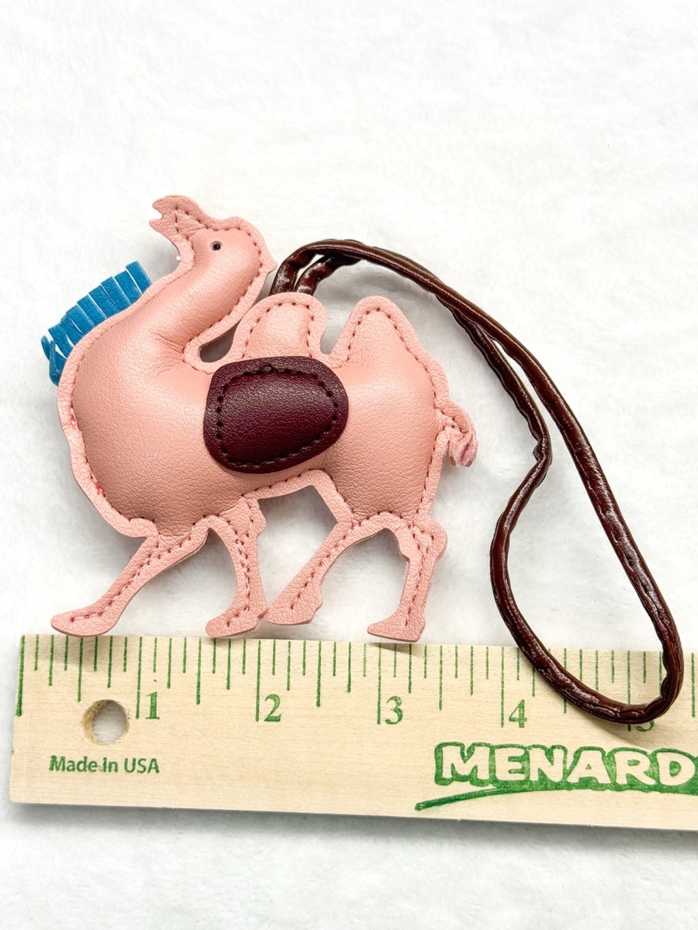 Pink Camel Bag Charm – Faux Leather Purse Charm - Picture 4 of 6